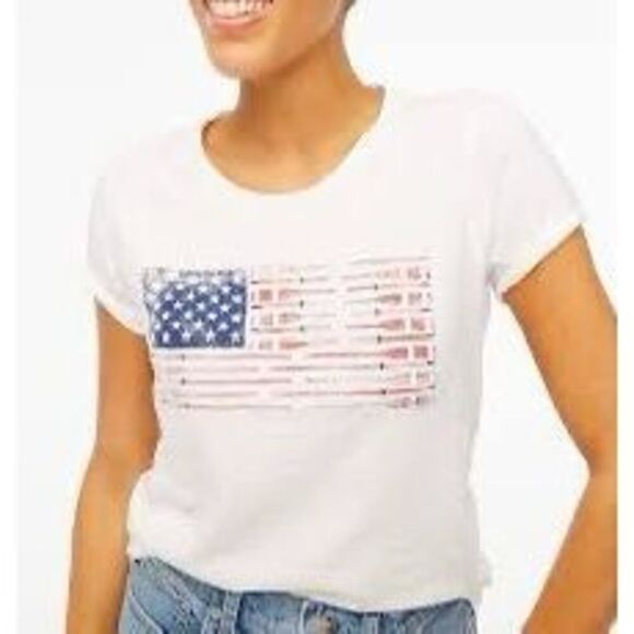 J crew crew American flag t shirt size small m2 - Picture 1 of 5